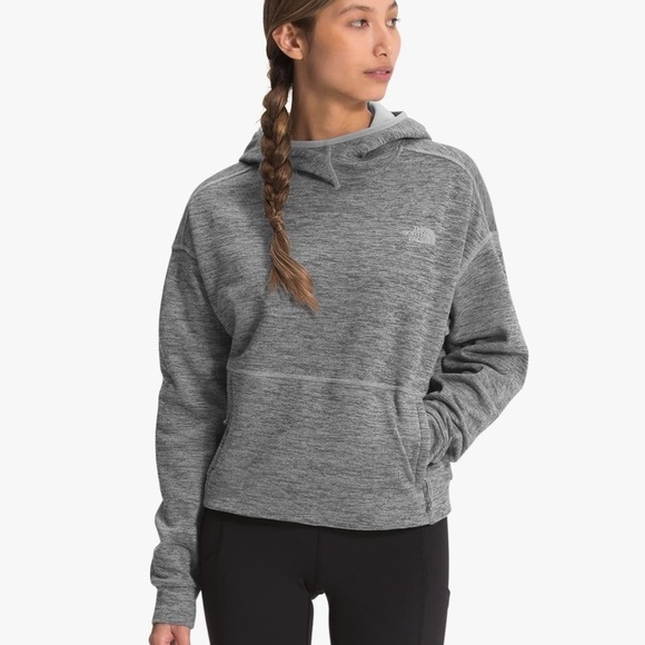 NWT The North Face Women's Canyonlands Pullover Crop | Size Large | Heather Gray - Picture 1 of 7